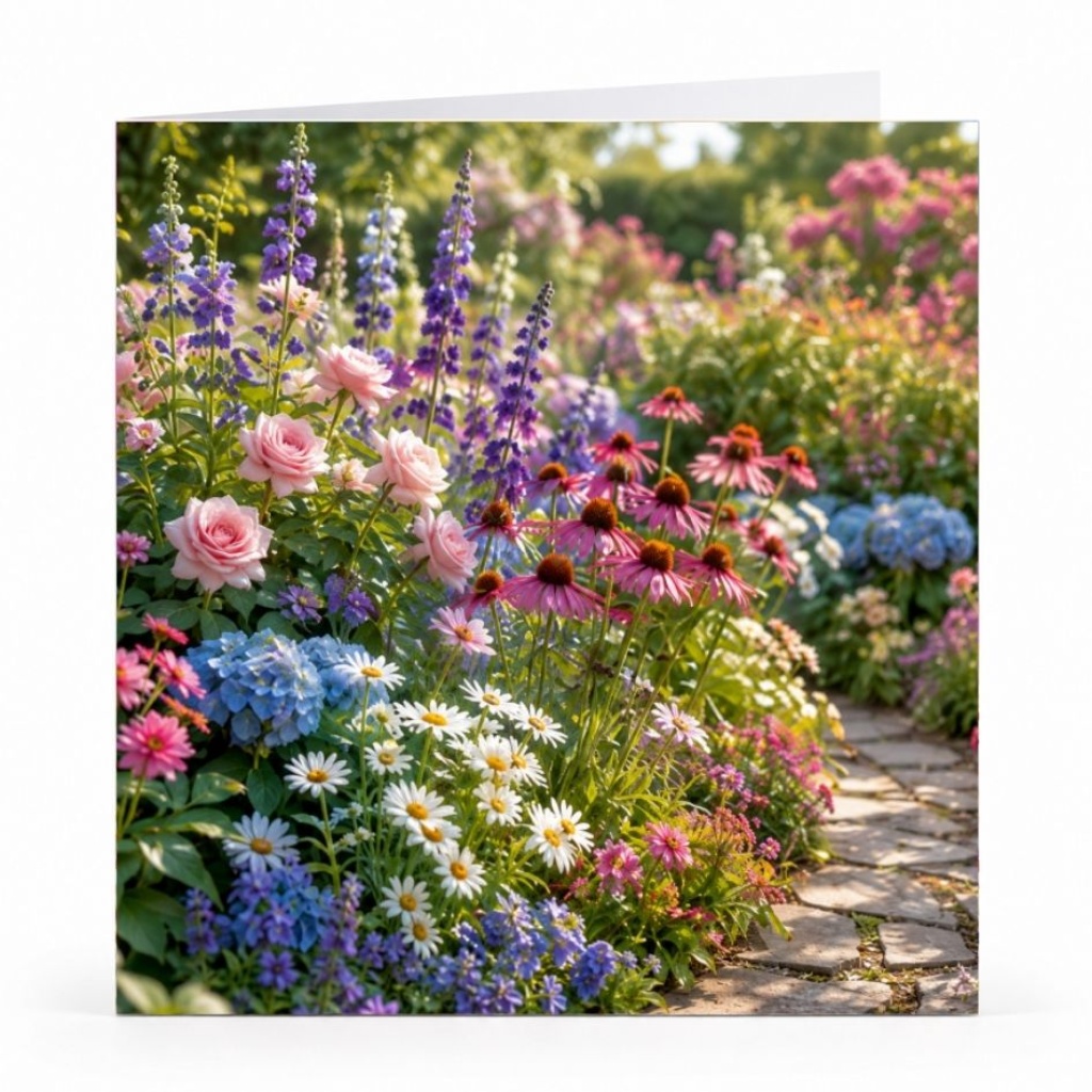 Wenskaart - "Garden Path"