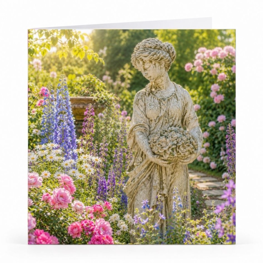Wenskaart - "Tuin beeld"