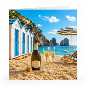 Wenskaart - "een drankje op Capri"
