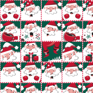 Cadeaupapier Set – Nordic Christmas Collection (5 Stuks) – 200×70 cm – Groen, Crème & Rood – Kerstballen, Winterbloemen, Kerstpost & Dennenbomen – Inpakpapier