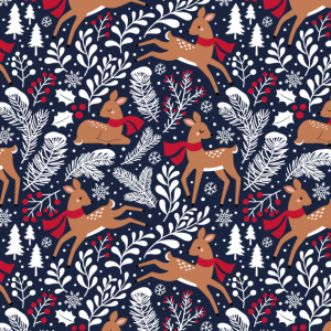 Cadeaupapier Set – Merry Moments Collection (5 Stuks) – 200×70 cm – Rood, Groen, Goud & Navy – Kerstmannen, Notenkrakers, Rendieren & Feestelijke Prints – Inpakpapier