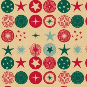 Cadeaupapier Set – Rustic Christmas Collection (5 Stuks) – 200×70 cm – Kraft, Rood & Groen – Rendieren, Wintertakken, Kerstballen & Botanische Prints – Inpakpapier