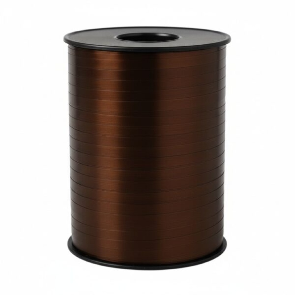 Krullint - Cadeaulint - mat metallic -5 mm x 500 meter - bruin