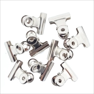 Bulldog klem - 20 mm - metaal zilver 12st.
