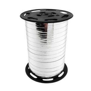 Krullint – metallic 7 mm x 250 meter – zilver **SALE**