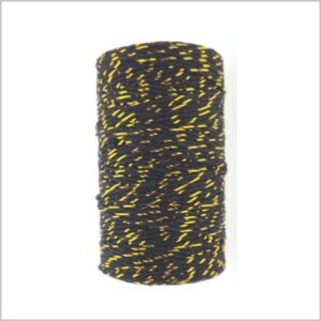Twist koord zwart-goud – 100 meter