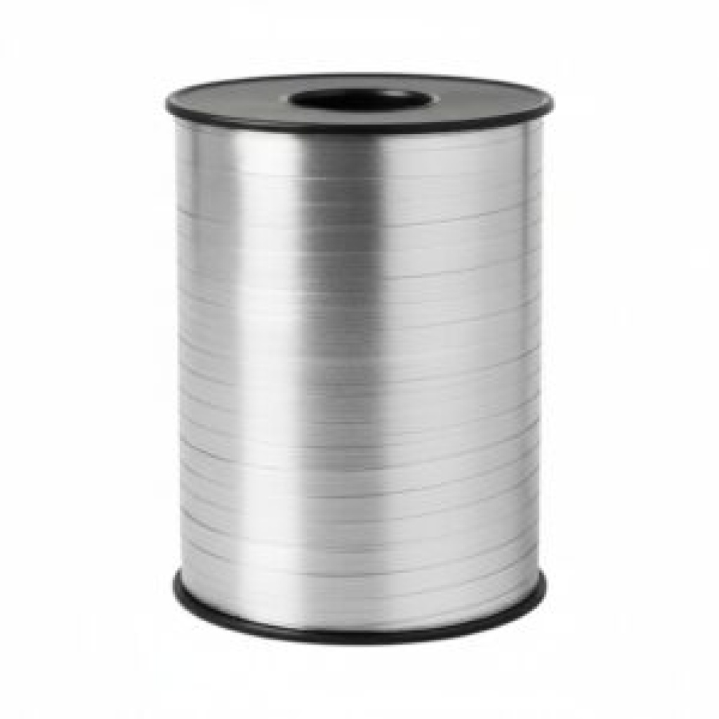 Krullint - Cadeaulint - mat metallic -5 mm x 500 meter - zilver